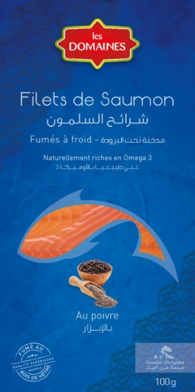 Image de Filet de saumon fumé au poivre - (100g)