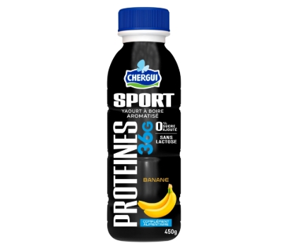 Image de CHERGUI Sport - Yaourt à boire protéiné - Banane - (450 ml)