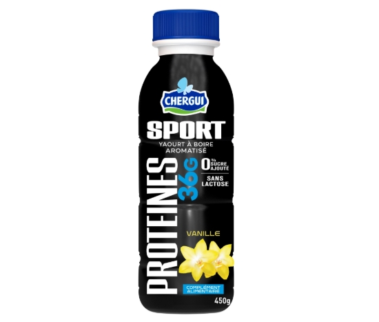 Image de CHERGUI Sport - Yaourt à boire protéiné - Vanille - (450 ml)