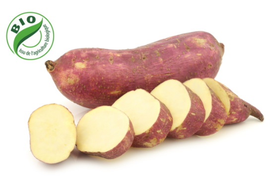 Image de Patate douce épluchée et découpée - (250g)