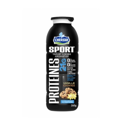 Image de CHERGUI Sport - Yaourt à boire protéiné - Vanille Cookie - (260 ml)